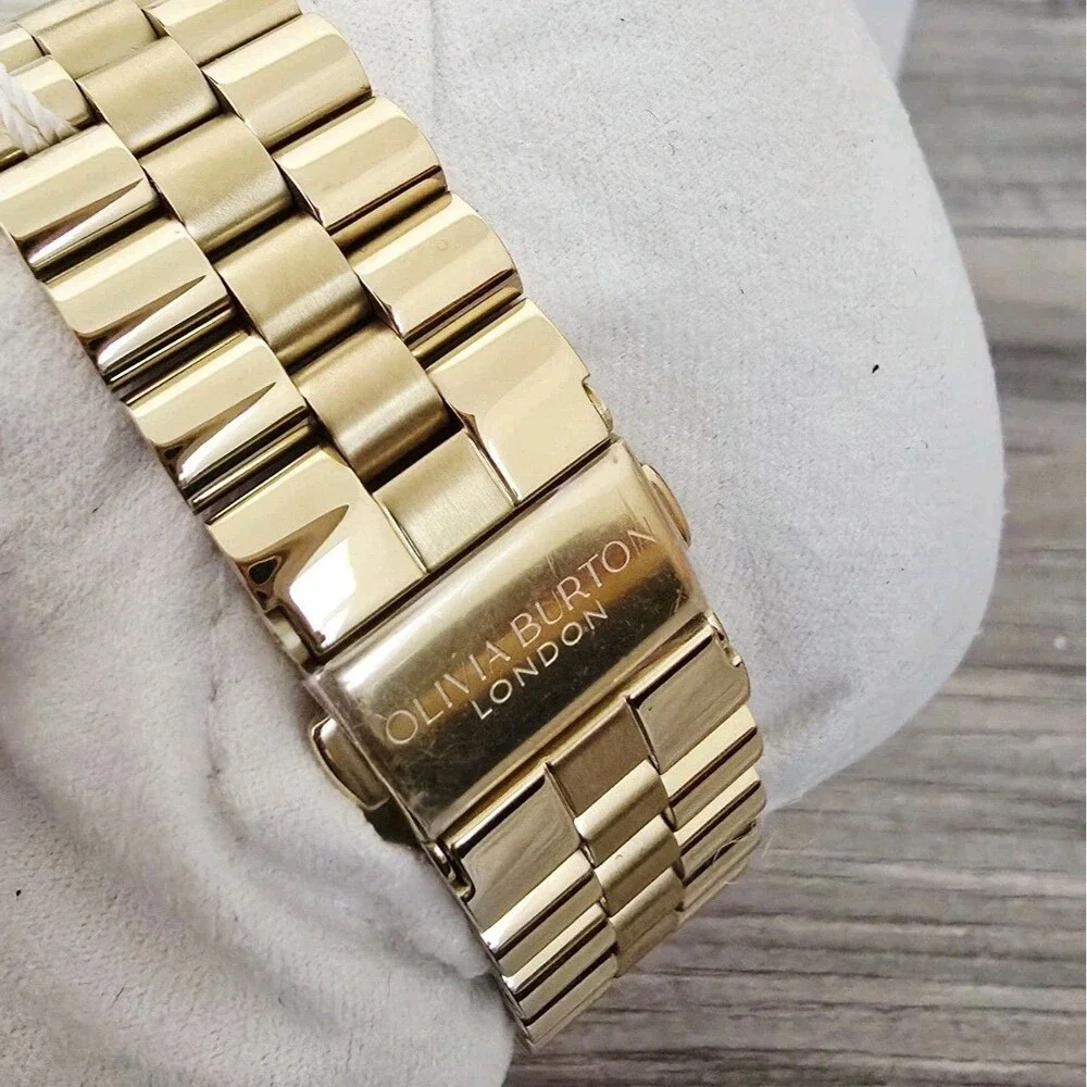 Olivia Burton Women's Bejewelled Le Gold Tone Stainless Steel Bracelet Watch